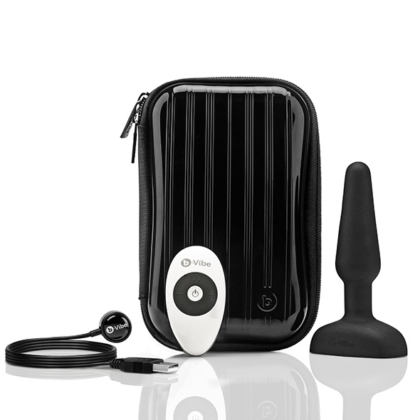 Анальна пробка з вібрацією B-Vibe Trio, з пультом дистанційного керування, чорна, 13.5 х 3 см - Изображение 7