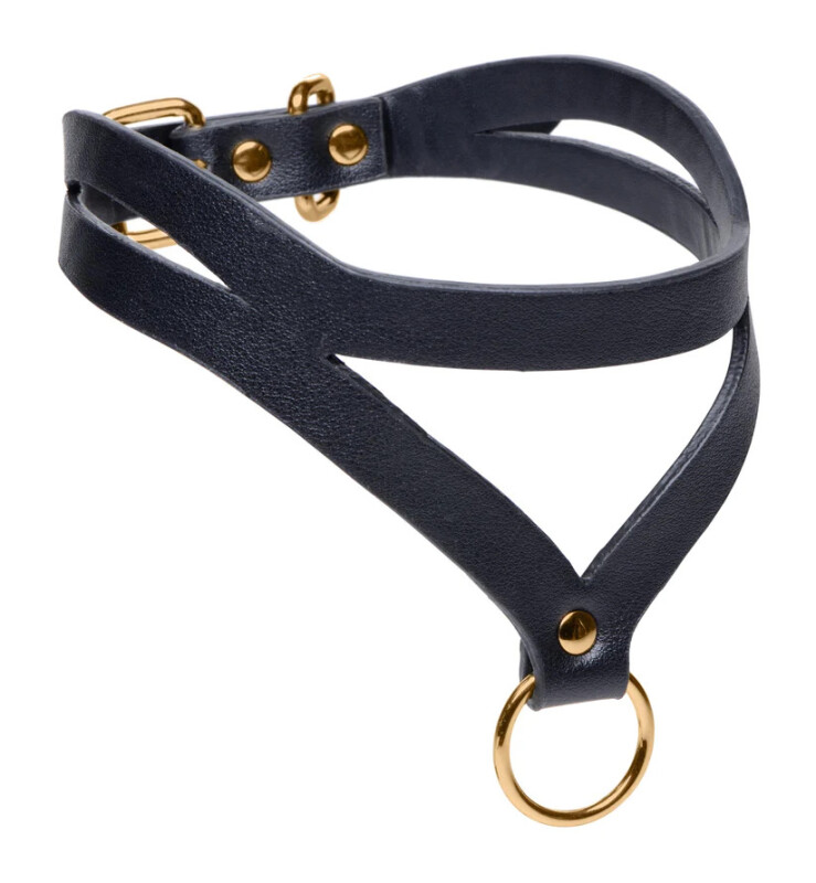 Нашийник бондажний Master Series Bondage Baddie Collar With O-ring, чорний - Изображение 2