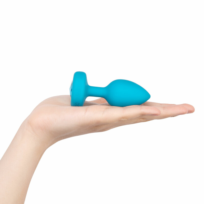 Анальна пробка з вібрацією B-Vibe, силіконова, синя, 9.8 х 4.5 см - Зображення 6