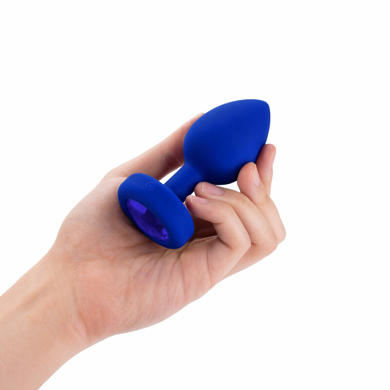 Анальна пробка з каменем з вібрацією L/XL B-Vibe з дистанційним пультом керування, синя, 11.5 х 4.5 см - Зображення 7
