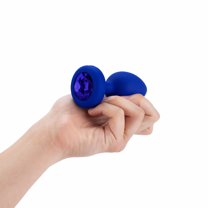 Анальна пробка з каменем з вібрацією L/XL B-Vibe з дистанційним пультом керування, синя, 11.5 х 4.5 см - Зображення 8