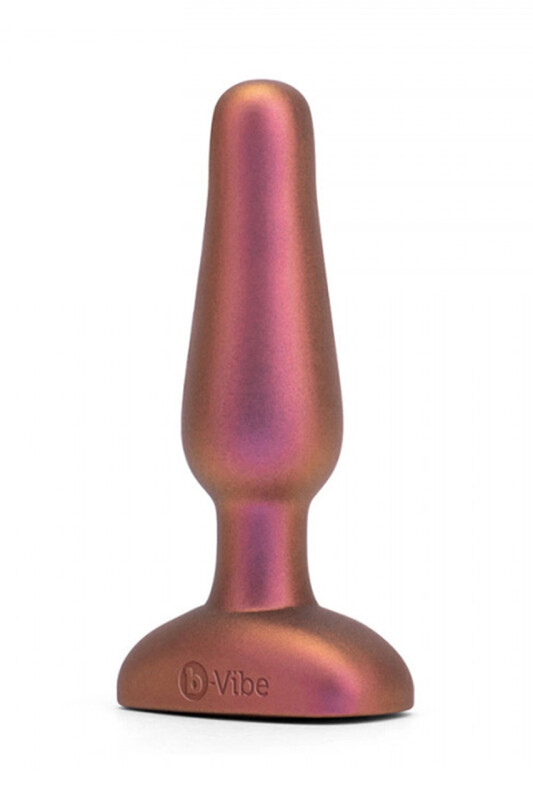 Анальна пробка з вібрацією B-Vibe Novice Plug, фіолетова, 8.5 х 2.5 см - Зображення 3