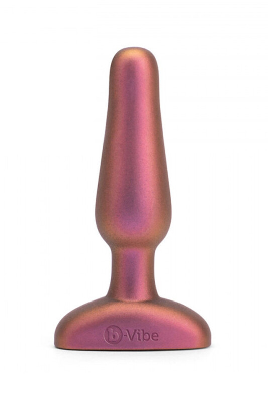 Анальна пробка з вібрацією B-Vibe Novice Plug, фіолетова, 8.5 х 2.5 см - Зображення 4