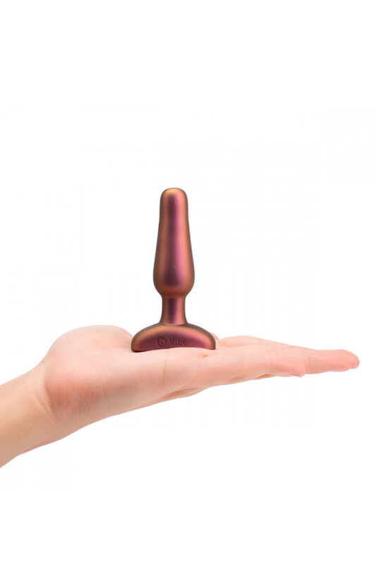 Анальна пробка з вібрацією B-Vibe Novice Plug, фіолетова, 8.5 х 2.5 см - Зображення 7