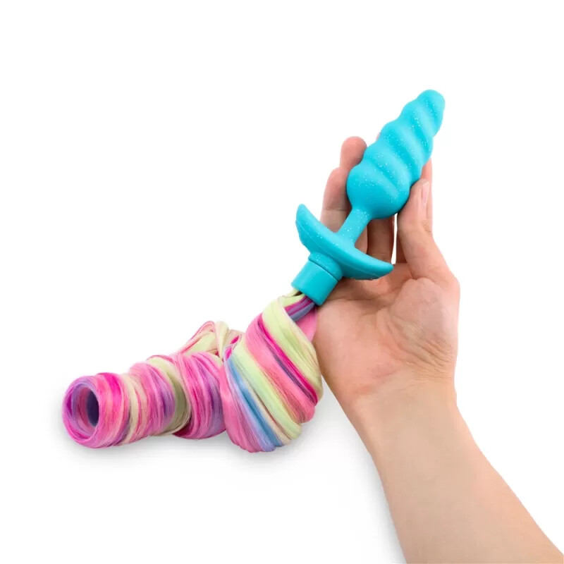 Анальний хвостик єдинорога b-Vibe - Unicorn Plug Set, з вібрацією, різнокольоровий, 11.5 х 3.8 см - Зображення 6