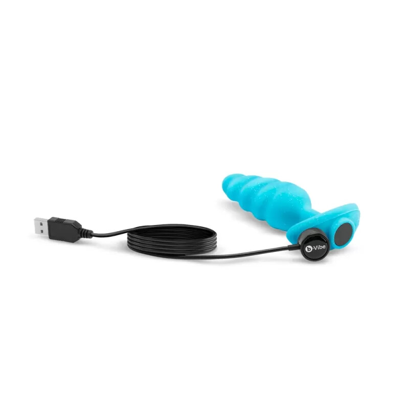 Анальний хвостик єдинорога b-Vibe - Unicorn Plug Set, з вібрацією, різнокольоровий, 11.5 х 3.8 см - Зображення 4