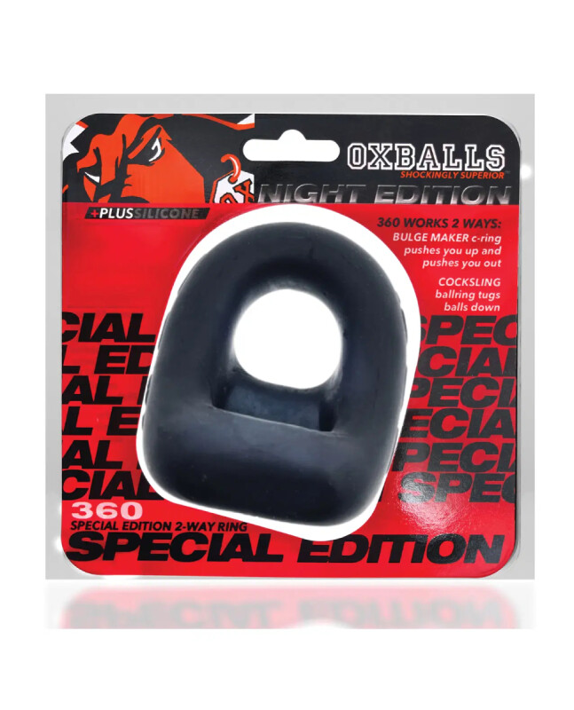 Кільце ерекційне Oxballs 360 чорне, 5 х 2.5 см