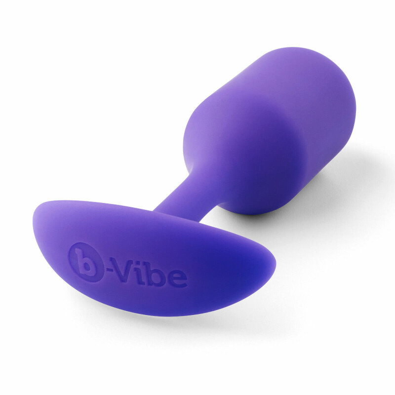 Анальна пробка з обтяженням B-Vibe Snug Plug 2, фіолетова, 10.5 х 3 см - Зображення 3