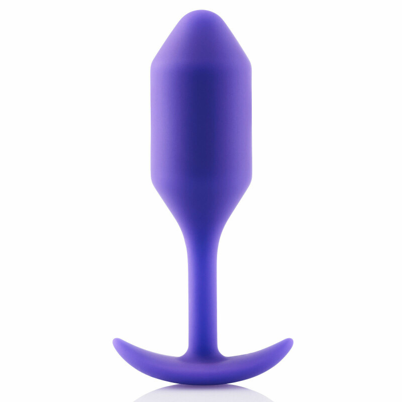 Анальна пробка з обтяженням B-Vibe Snug Plug 2, фіолетова, 10.5 х 3 см