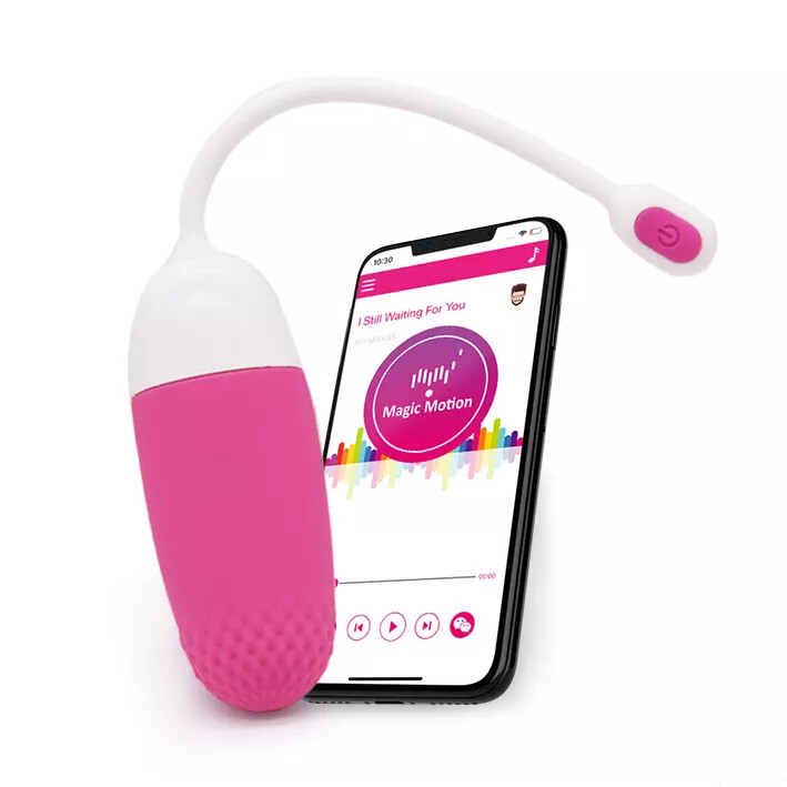 Віброяйце з підключенням до програми Magic Motion рожеве, 23.7 х 3.7 см