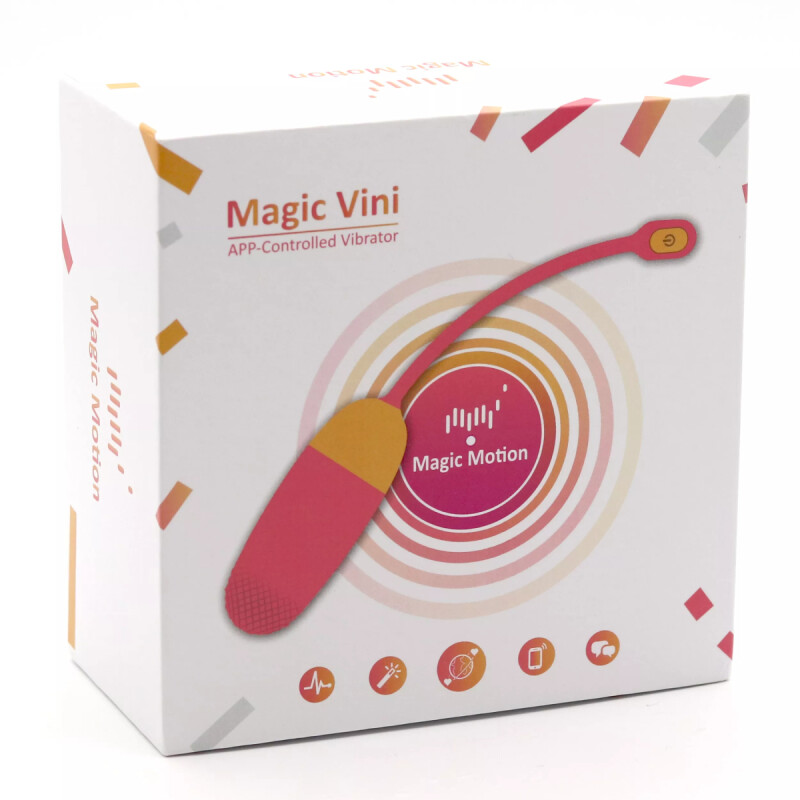 Віброяйце з підключенням до програми Magic Motion коралове, 23.7 х 3.7 см - Зображення 1