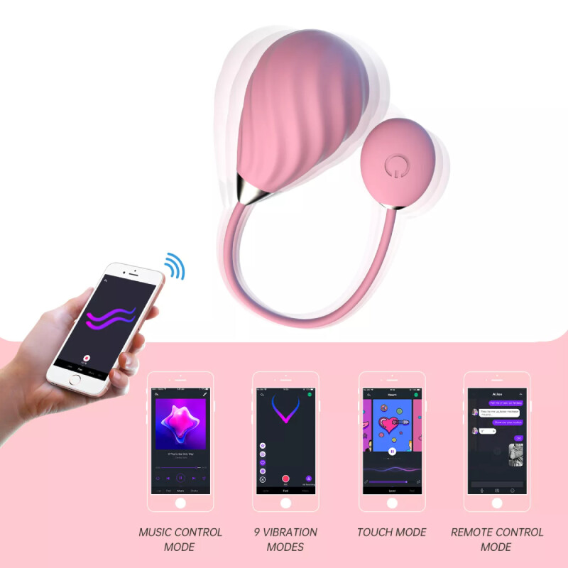 Віброяйце з підключенням до додатку Magic Motion рожеве, 19 х 3.4 см - Изображение 3