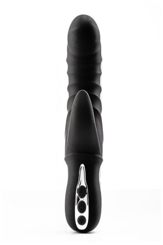 Вібратор-кролик рельєфний Dream Toys чорний, 23 х 3.5 см - Изображение 6