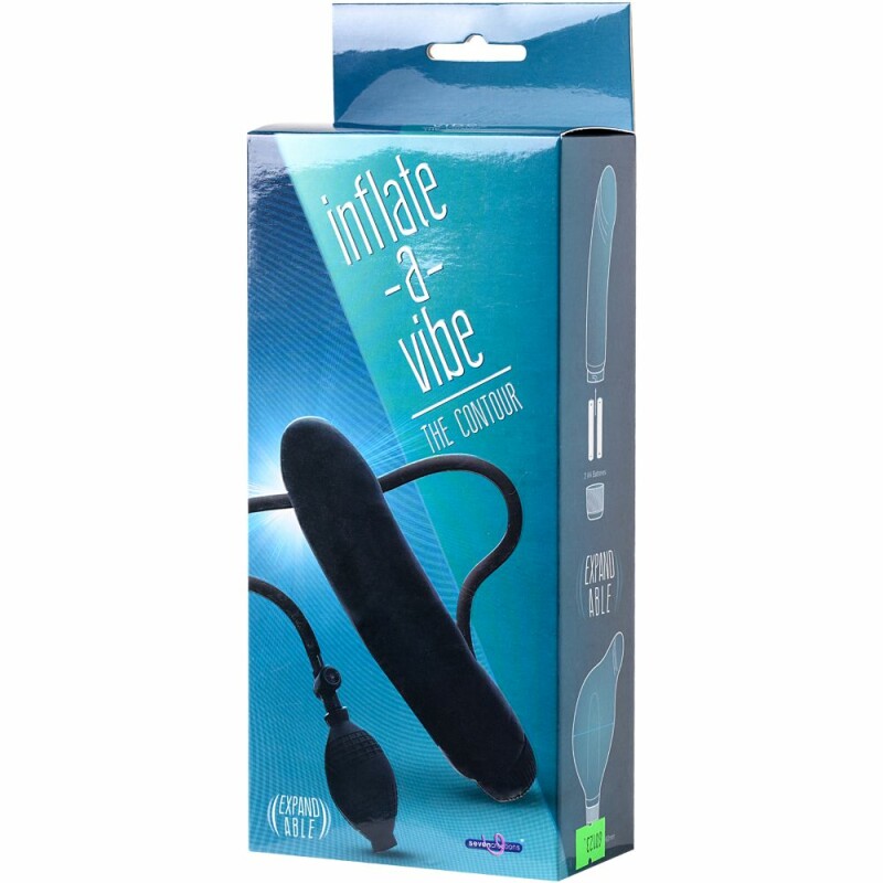 Вібратор надувний Inflate a Vibe the Contour, чорний, 19 см - Изображение 1