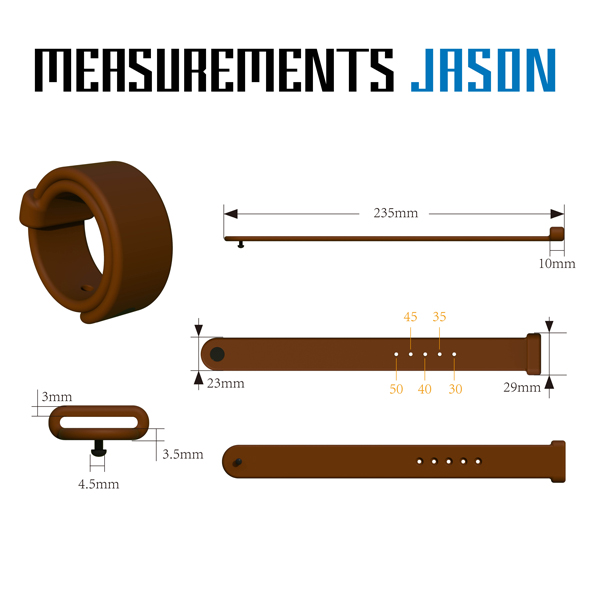 Ерекційне кільце-ремінець VELV'OR - ROOSTER JASON SIZE ADJUSTABLE, коричневе - Зображення 7