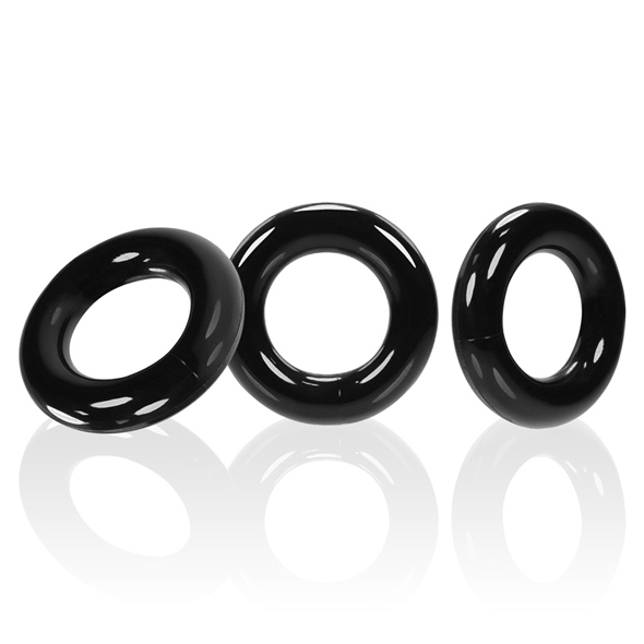 Набір ерекційних кілець OXBALLS - WILLY RINGS, 3 шт, чорні