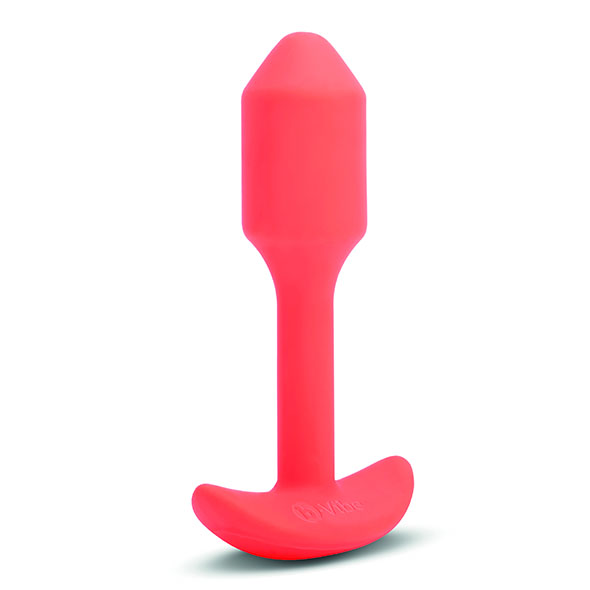 Анальна пробка з вібрацією розміру S B-Vibe Vibrating Snug Plug 1, помаранчева - Зображення 2