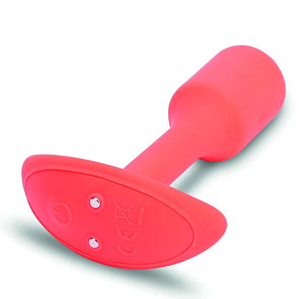 Анальна пробка з вібрацією розміру S B-Vibe Vibrating Snug Plug 1, помаранчева - Зображення 3