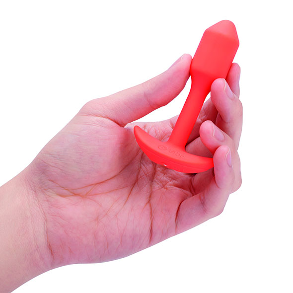 Анальна пробка з вібрацією розміру S B-Vibe Vibrating Snug Plug 1, помаранчева - Зображення 4