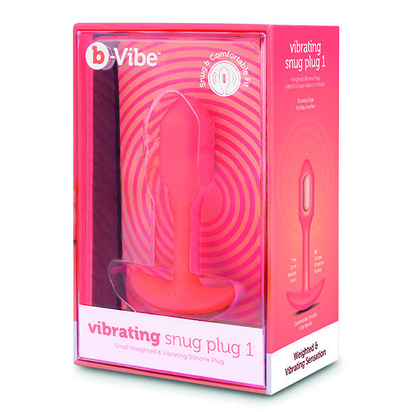 Анальна пробка з вібрацією розміру S B-Vibe Vibrating Snug Plug 1, помаранчева - Зображення 1