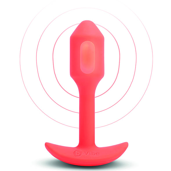 Анальна пробка з вібрацією розміру S B-Vibe Vibrating Snug Plug 1, помаранчева - Зображення 5