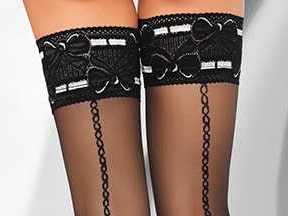 Еротичні панчохи Livia Corsetti Aveline, 3 (M), з візерунком, чорні, 20 den - Зображення 2