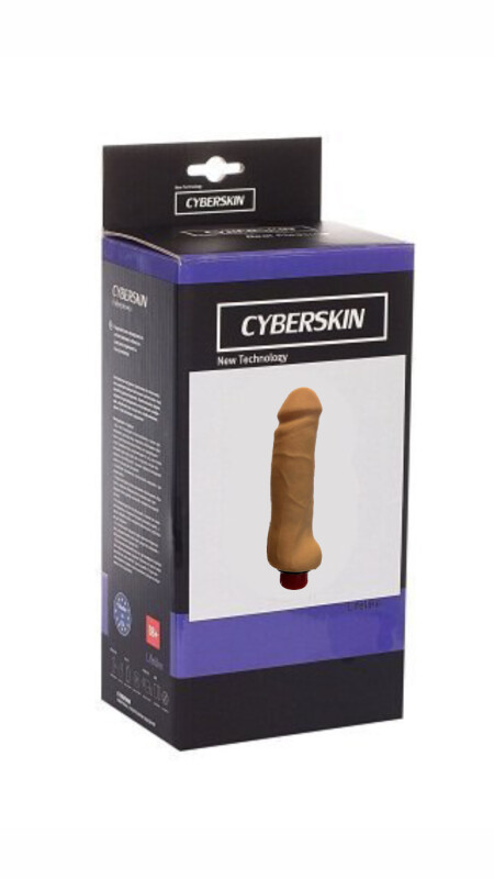 Вібратор реалістичний Cyberskin бежевий, 18 х 4.5 см - Изображение 1