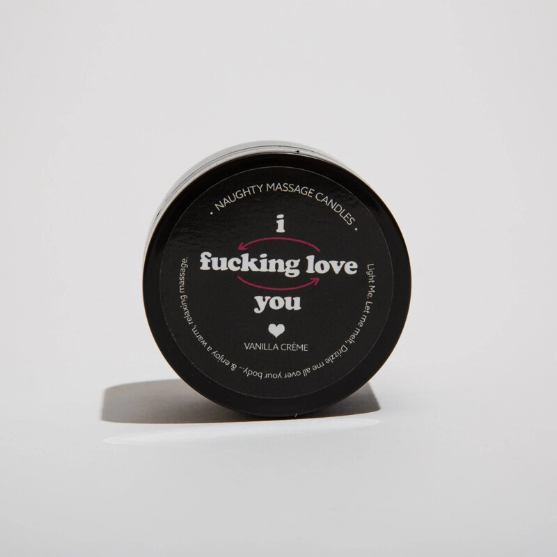Масажна свічка I Fucking Love You Kama Sutra, 50 г, з ароматом ванільного крему - Зображення 1