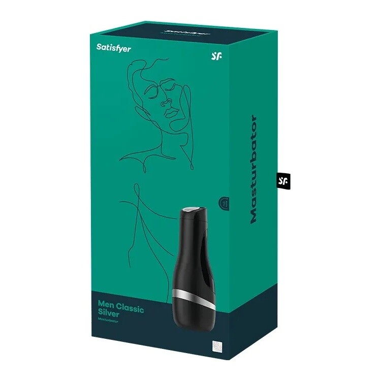 Мастурбатор хай-тек в колбі Satisfyer чорний, 25.8 х 9.6 см - Изображение 1