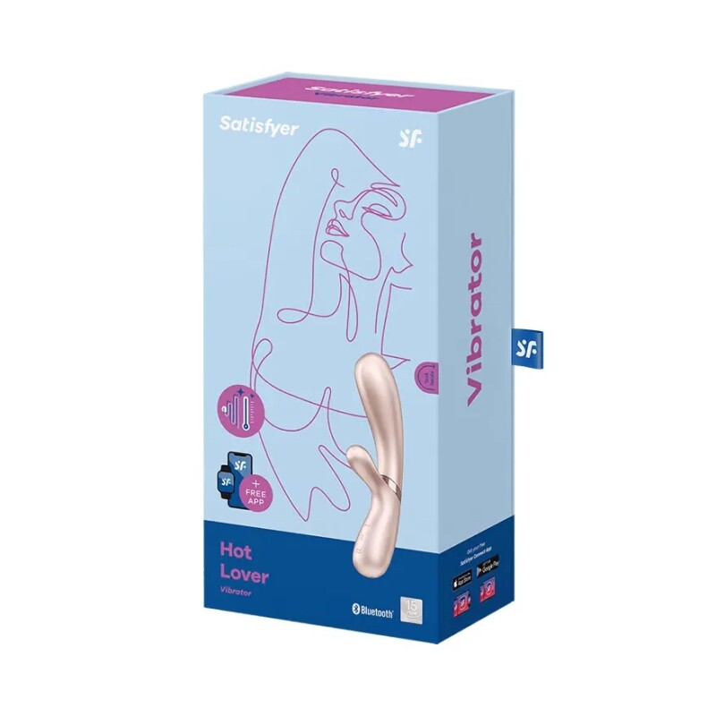Вібратор-кролик смарт з нагріванням Satisfyer Hot Lover срібний, 19.9 х 3.5 см - Зображення 1