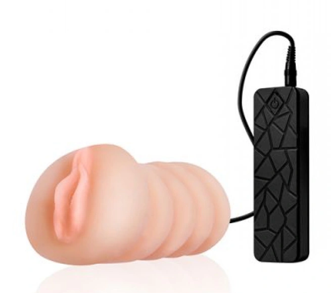 Мастурбатор реалістичний рот з вібрацією Dream Toys, бежевий, 13 х 6 см