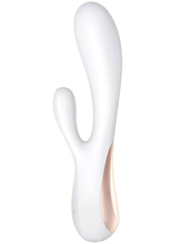 Вібратор-кролик Satisfyer Mono Flex з додатком, білий, 20.4 х 4 см - Изображение 2