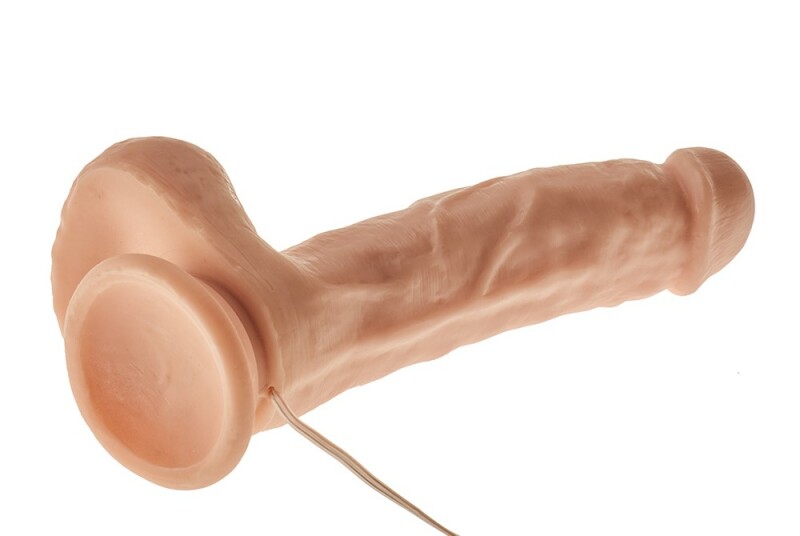 Вібратор реалістичний Dream Toys, на присосці, бежевий, 19 х 3.8 см - Зображення 5