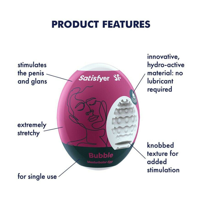 Мастурбатор, що самозмащується Masturbator Egg Bubble - Зображення 3