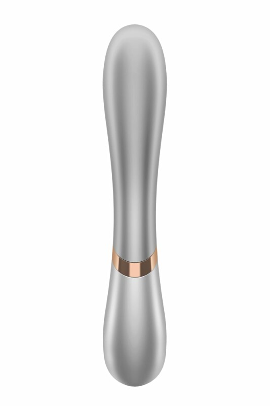 Вібратор-кролик смарт з нагріванням Satisfyer Hot Lover срібний, 19.9 х 3.5 см - Зображення 5