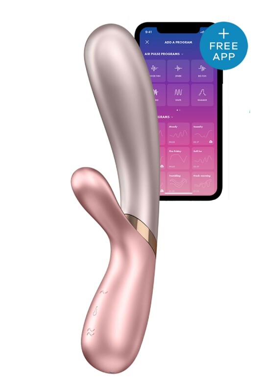 Вібратор-кролик смарт з нагріванням Satisfyer Hot Lover рожевий, 19.9 х 3.5 см
