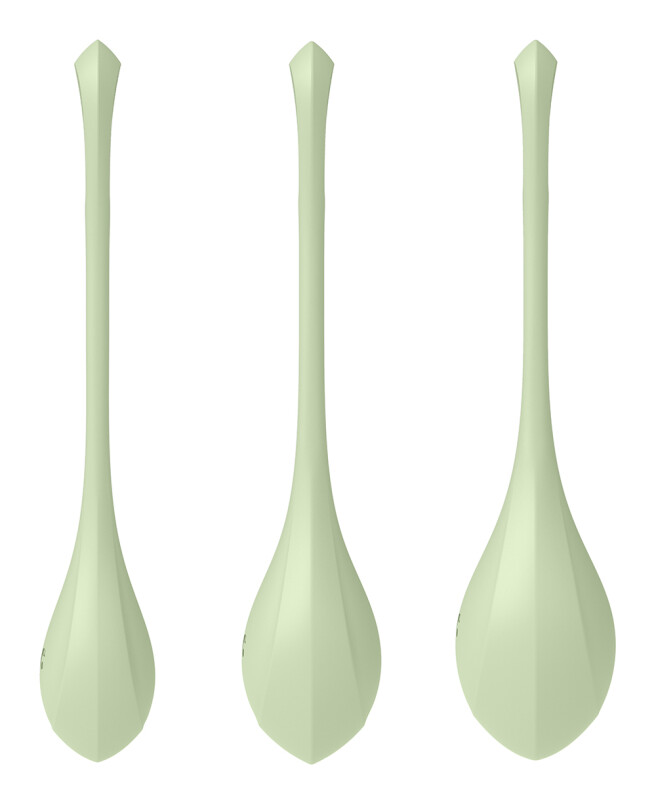 Набір вагінальних кульок Satisfyer Yoni Power 2 зелені, 3 шт - Изображение 2
