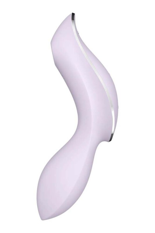 Вібратор подвійний Satisfyer Curvy Trinity 2 з вакуумною стимуляцією, фіолетовий, 16.8 х 4.4 см