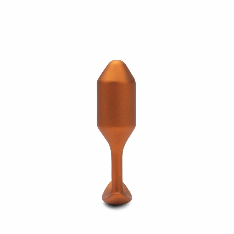 Анальна пробка з обтяженням розмір M, B-Vibe Snug Plug 2, помаранчева, 10.5 х 3 см - Зображення 3