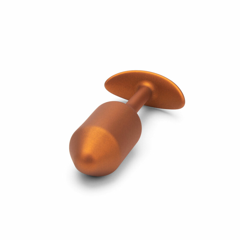 Анальна пробка з обтяженням розмір M, B-Vibe Snug Plug 2, помаранчева, 10.5 х 3 см - Зображення 4