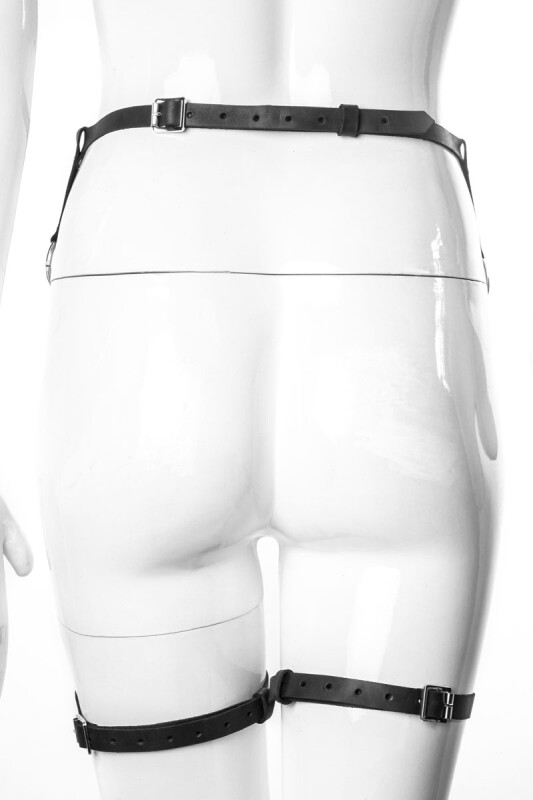 Гартери One Size G7.1 Candy Hero, з натуральної шкіри, чорні - Зображення 5