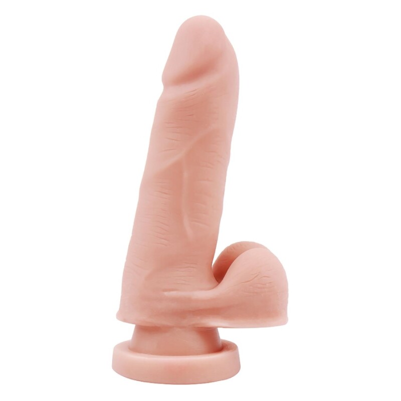 Фалоімітатор реалістичний Dreamtoys Mr Dixx 5.7 на присосці, бежевий, 14 х 2.8 см