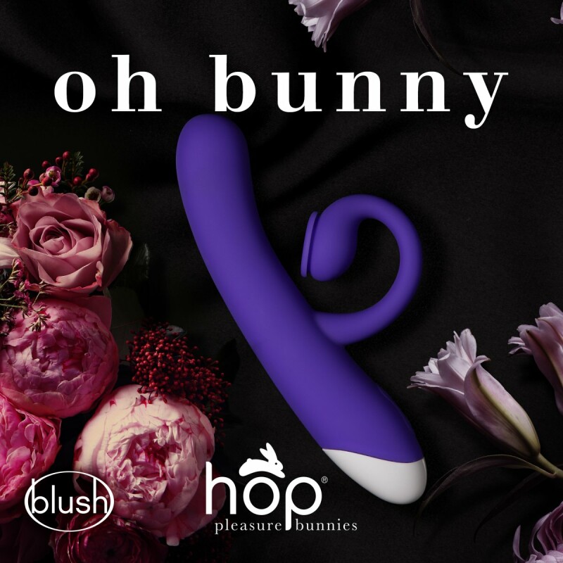 Вібратор-кролик із вакуумною стимуляцією Blush Oh Bunny, фіолетовий, 19.6 х 3.1 см - Зображення 4