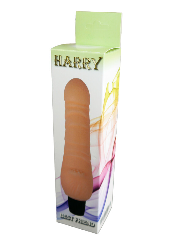 Вібратор реалістичний Harry, бежевий, 21 х 4 см - Зображення 1