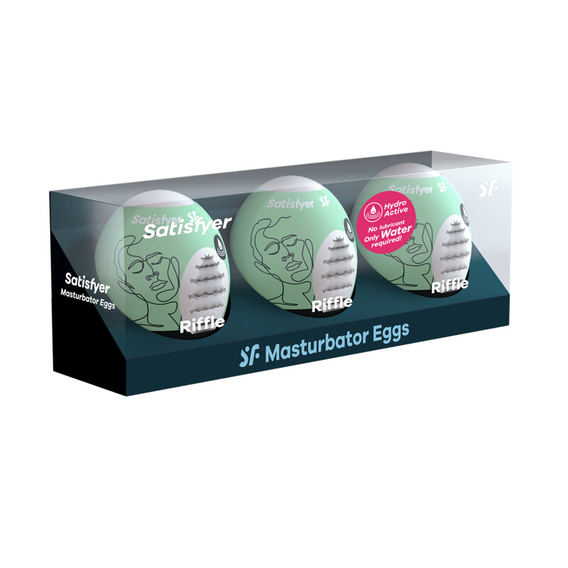 Мастурбатор-яйце Satisfyer Egg Riffl самозмащувальний, білий, 6 х 4.5 см - Зображення 5