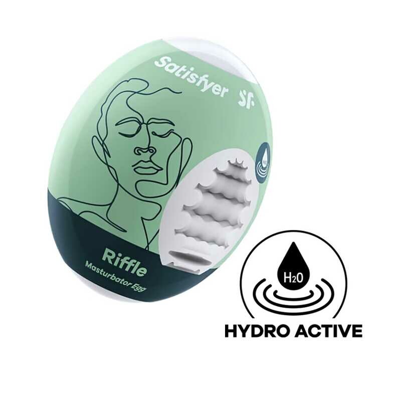 Мастурбатор-яйце Satisfyer Egg Riffl самозмащувальний, білий, 6 х 4.5 см - Зображення 4