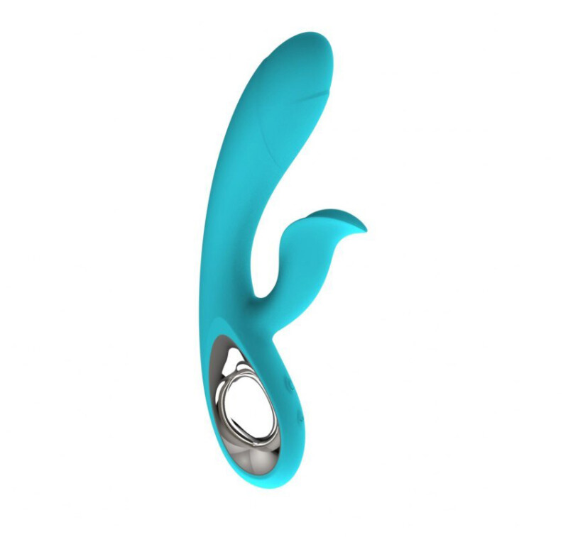 Вібратор-кролик Daro силіконовий, блакитний
