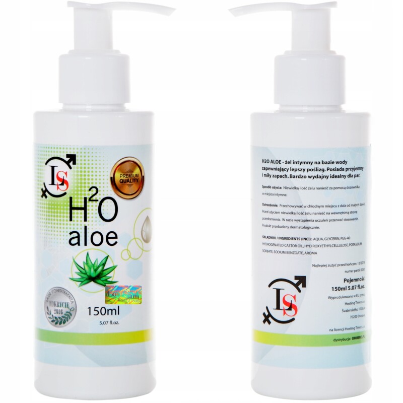Лубрикант з Алое на водній основі, 150 мл, універсальний H2O Aloe зволожуюча маска для інтимної зони - Изображение 2