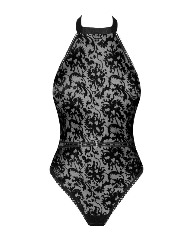 Сексуальне боді Obsessive Softily, S/M, з відкритою спиною, чорне - Зображення 6