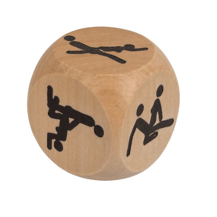 Ігровий кубик Wooden Dice Kama Sutra з варіантами поз, 1 шт